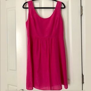 NWOT Vineyard Vines hot pink silk dress
